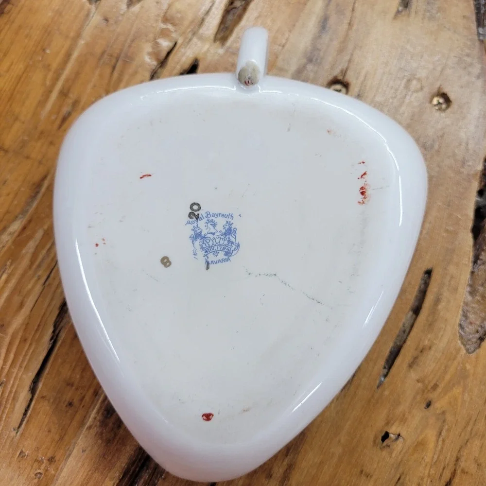 Royal Bayreuth Bavaria Pink Rose Iridescent Luster Porcelain Nappy Trinket‎ Dish